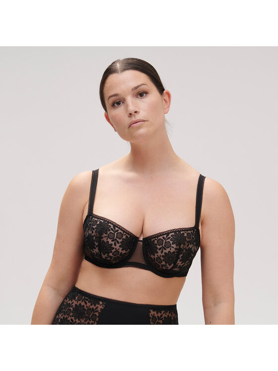 Simone Pérèle Simone Pérèle Pusiau dengta (balcony bra) liemenėlė Amazone 1C2330 Juoda