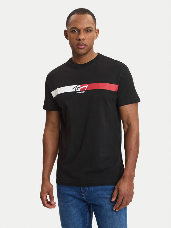 Tommy Jeans Tommy Jeans Póló DM0DM22539 Fekete Regular Fit