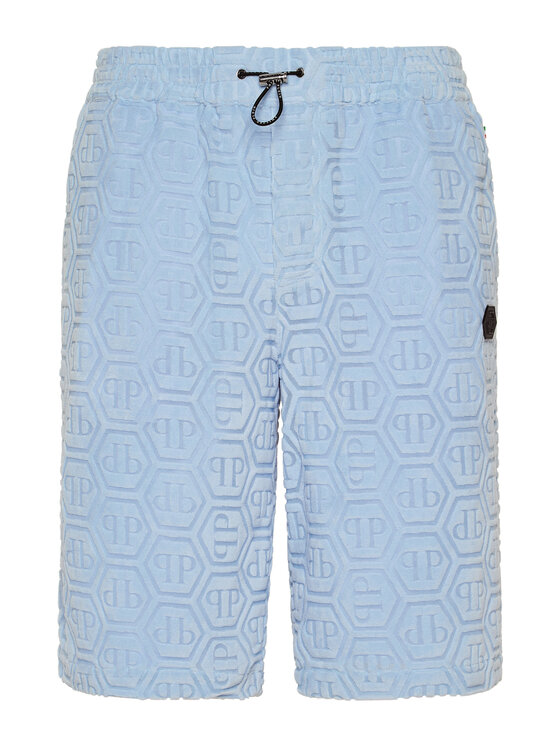 PHILIPP PLEIN PHILIPP PLEIN Szorty materiałowe 24355 Niebieski jasny Regular Fit