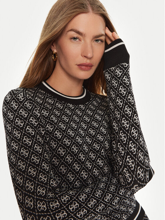 Guess Guess Πουλόβερ Lise W4BR21 Z37K0 Μαύρο Slim Fit