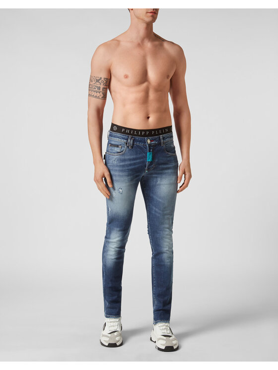 PHILIPP PLEIN PHILIPP PLEIN Jeansy 3197 Niebieski jasny Straight Fit