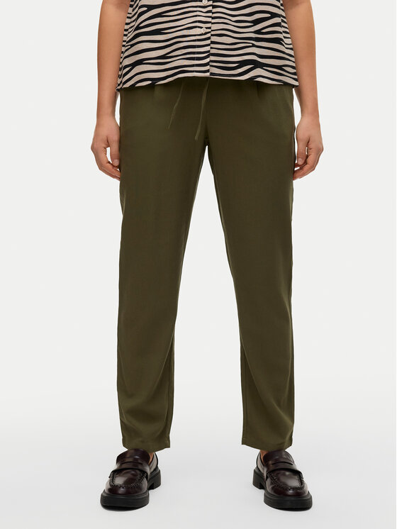 Vero Moda Vero Moda Pantaloni din material Jesmilo 10279691 Verde Regular Fit