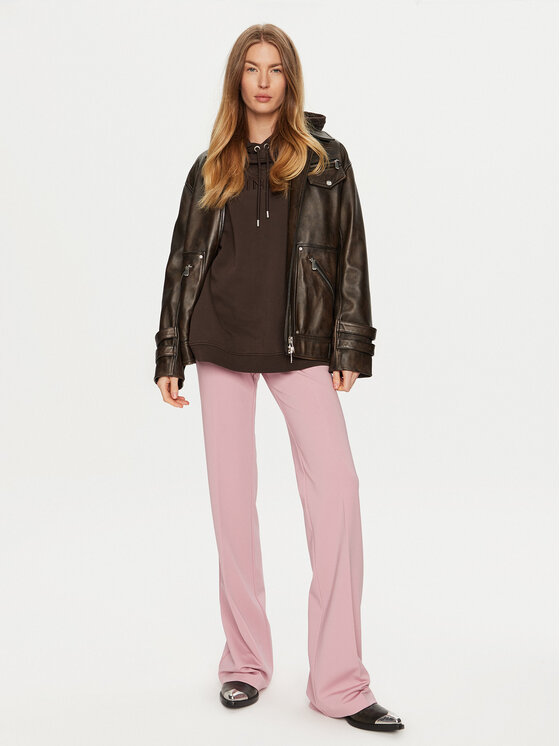 PINKO PINKO Kalhoty z materiálu Hulka 100054 A0HM Růžová Regular Fit