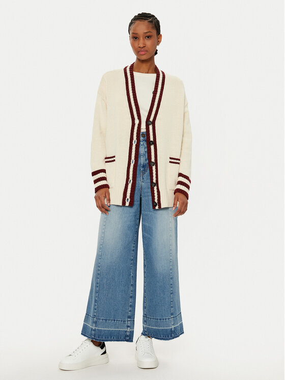 Weekend Max Mara Weekend Max Mara Kardigan Vicolo 2515341061 Écru Regular Fit