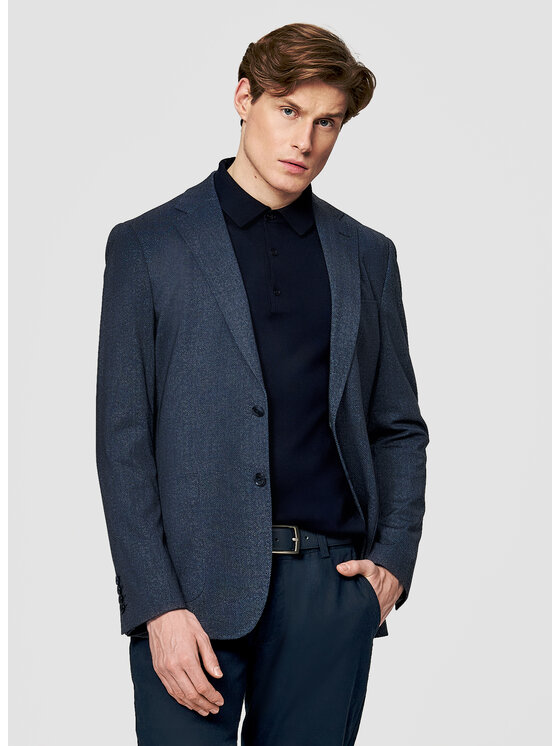 Pako Lorente Pako Lorente Marynarka P26SF-3X-001 Granatowy Slim Fit