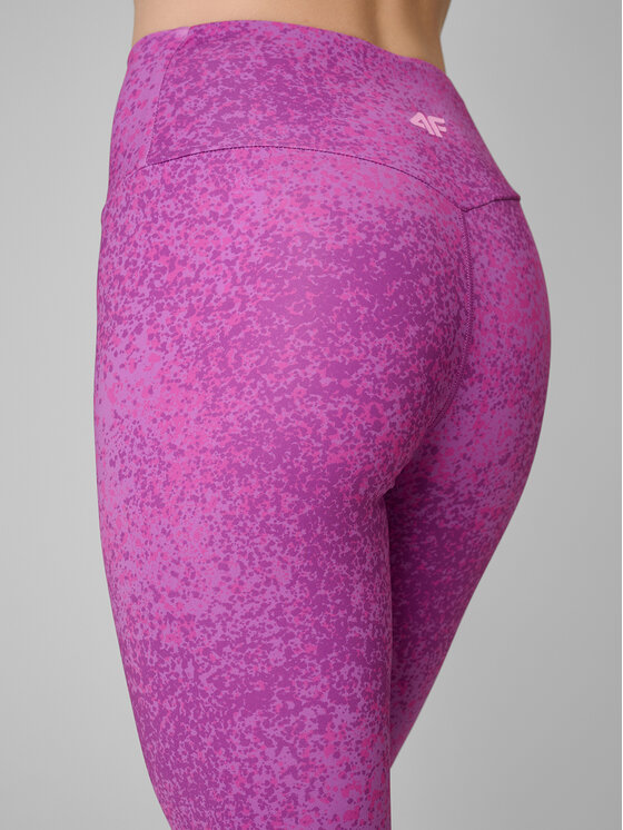 4F 4F Legginsy TRAINING Różowy Slim Fit