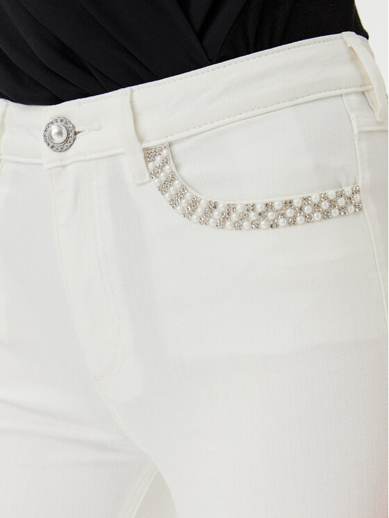 Guess Guess Blugi W5GA46 D5N71 Alb Skinny Fit
