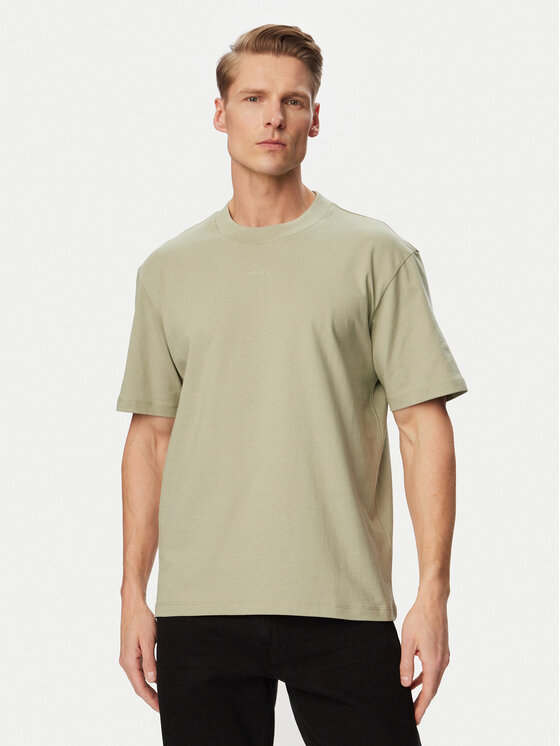 HUGO Tricou Dapolino 50488330 Verde deschis Regular Fit