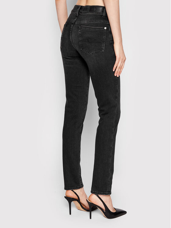 7 For All Mankind 7 For All Mankind Blugi Roxanne JSWXC320LB Negru Slim Fit