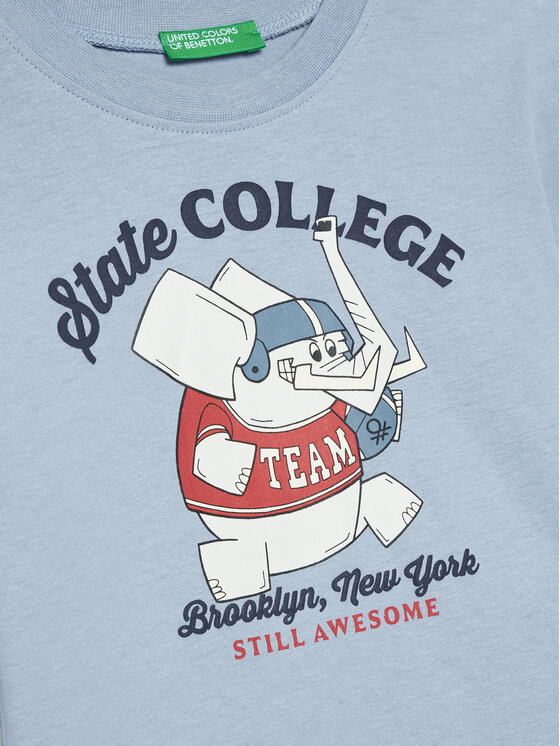 United Colors Of Benetton United Colors Of Benetton Bluse 35RYG10K4 Himmelblau Regular Fit