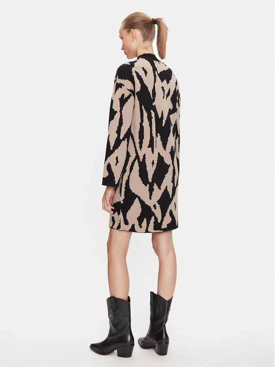 Vero Moda Vero Moda Pletena obleka Gold New Art 10311362 Bež Loose Fit