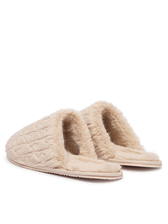 Calvin Klein Calvin Klein Pantofole Home Slipper Fur Aop HW0HW03218 Beige