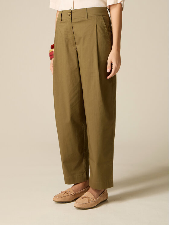 Oltre Oltre Pantaloni di tessuto P00NR009182N035 Verde Boy Fit