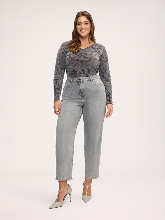 Fiorella Rubino Fiorella Rubino T-Shirt G096L009482N013 Szary Regular Fit