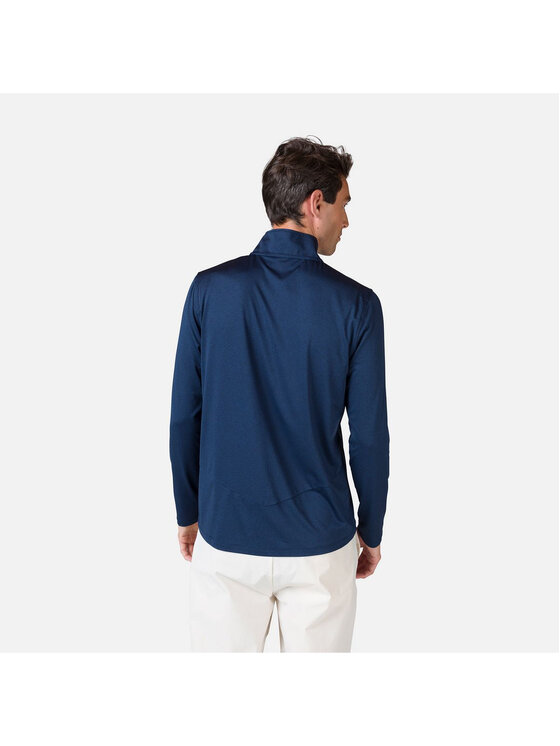 Rossignol Rossignol Longsleeve Slub 1/2 Zip Tee Granatowy Regular Fit