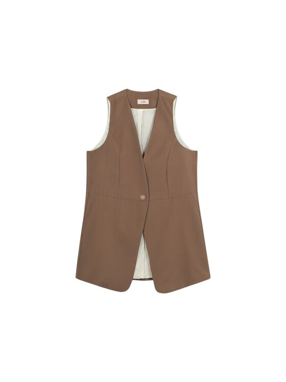 Oltre Oltre Marynarka L022R000027N022 Brązowy Baggy Fit
