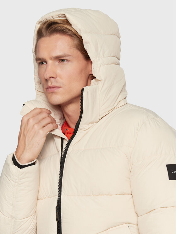 Calvin Klein Calvin Klein Kurtka zimowa Crinkle K10K110336 Beżowy Regular Fit