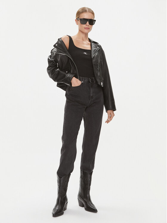 Calvin Klein Jeans Calvin Klein Jeans Top J20J223192 Čierna Relaxed Fit