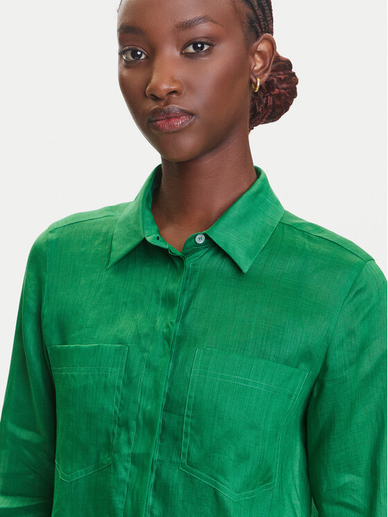 Marella Marella Camicia Agamia 2513111052 Verde Relaxed Fit