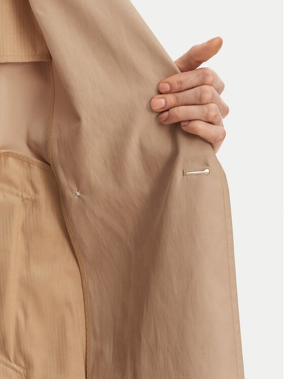 Calvin Klein Calvin Klein Trencz LV044C501G Beżowy Regular Fit