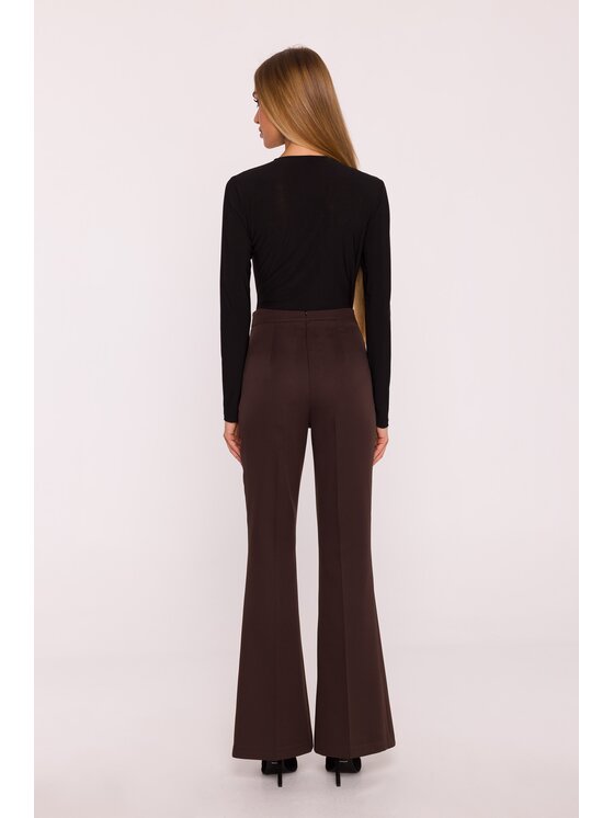 Made of Emotion Made of Emotion Spodnie materiałowe M874 Brązowy Wide Leg