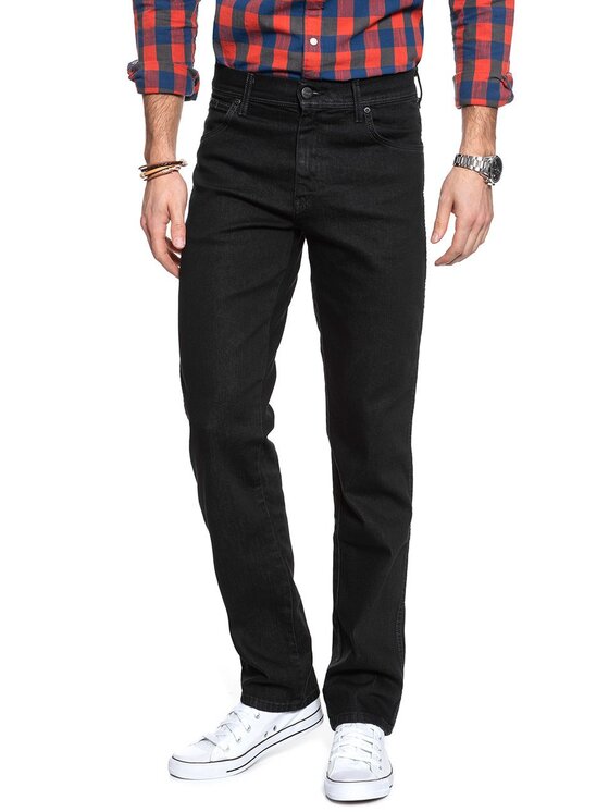 Wrangler Wrangler Pantaloni di tessuto TEXAS Nero Straight Fit