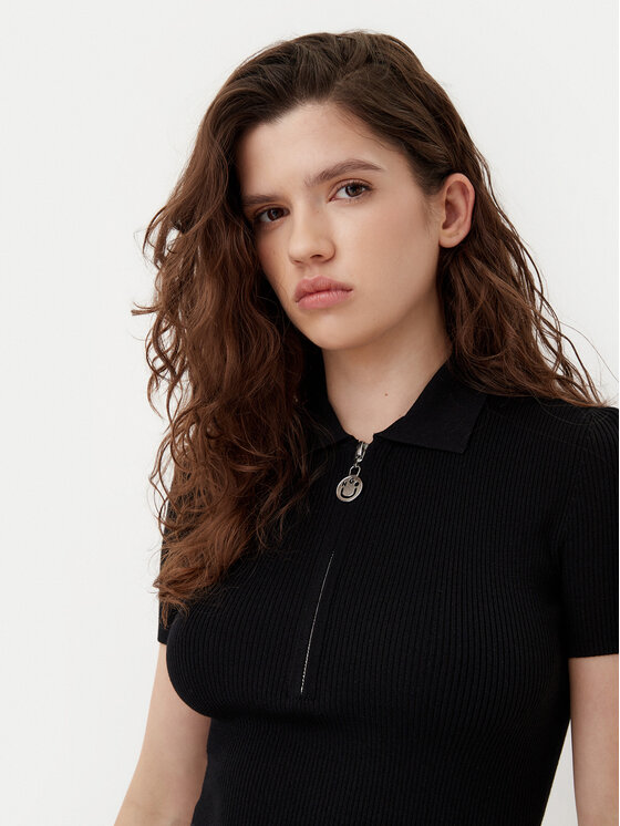HUGO HUGO Rochie tricotată Sholerdi 50532239 Negru Regular Fit