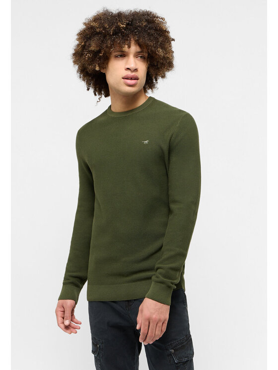 Mustang Mustang Maglione ELLIOT Verde Regular Fit