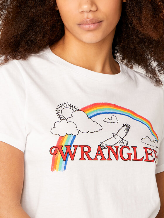 Wrangler Wrangler T-shirt Raibow Regular W7N4EVXW2 112131973 Bianco Regular Fit