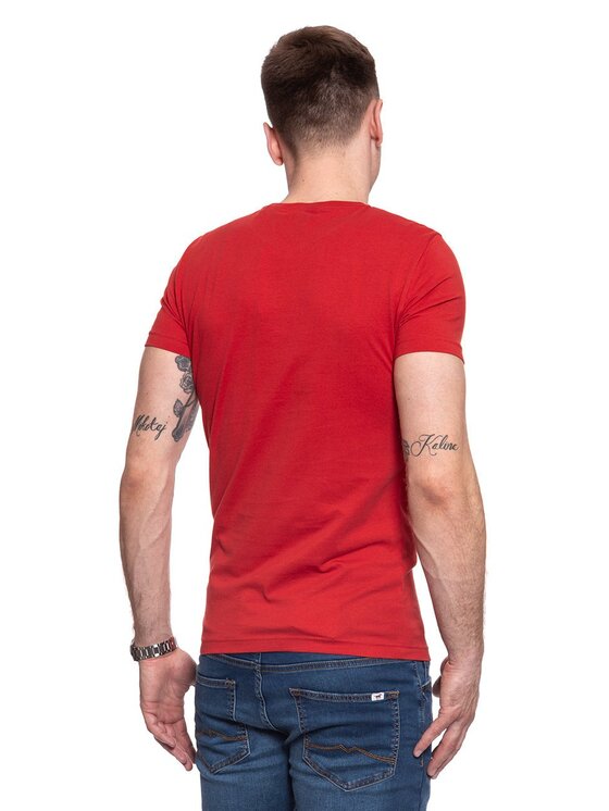 Mustang Mustang T-shirt AARON C PRINT Rosso Slim Fit