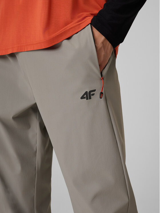 4F 4F Spodnie outdoor TREKKING Szary Regular Fit