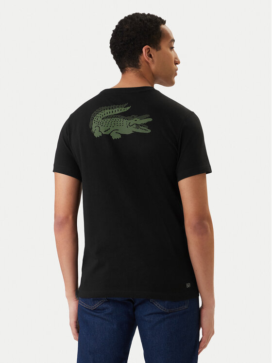 Lacoste Lacoste Tričko TH0003 Čierna Regular Fit