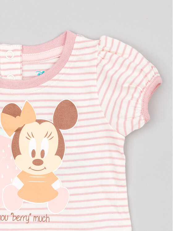 Zippy Zippy Komplet t-shirt i spodenki Myszka Minnie ZNGAP0602 23008 Różowy Regular Fit