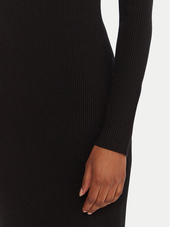 Lacoste Lacoste Φόρεμα υφασμάτινο EF4175 Μαύρο Slim Fit
