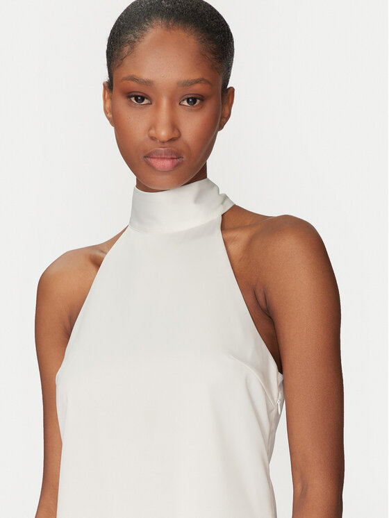 YAS YAS Koktel haljina Dottea 26032326 Bijela Slim Fit
