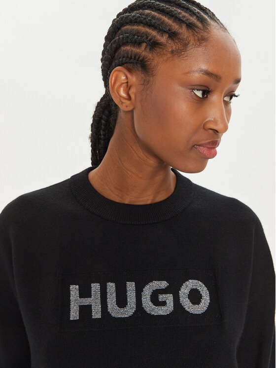 HUGO Hugo Pullover Slogerix_B 50527754 Schwarz Relaxed Fit