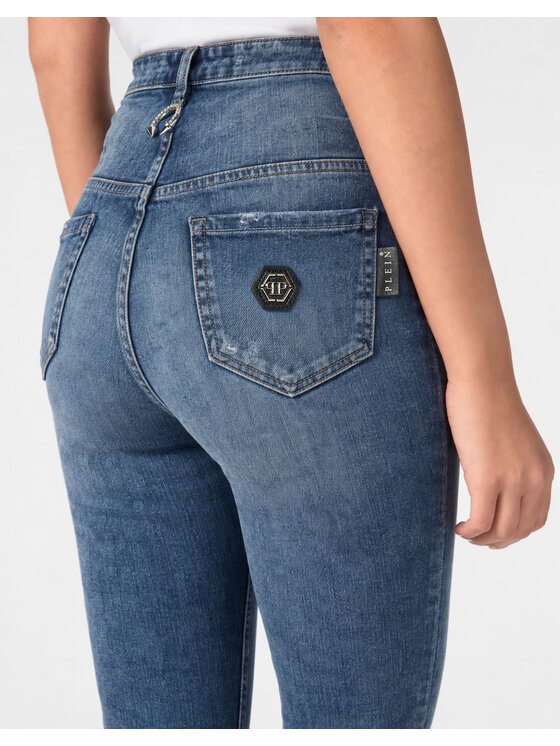 PHILIPP PLEIN PHILIPP PLEIN Jeggins 22713 Šedá Jegging Fit