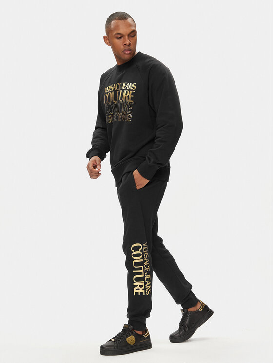 Versace Jeans Couture Versace Jeans Couture Spodnji del trenirke 76GAAT00 Črna Regular Fit