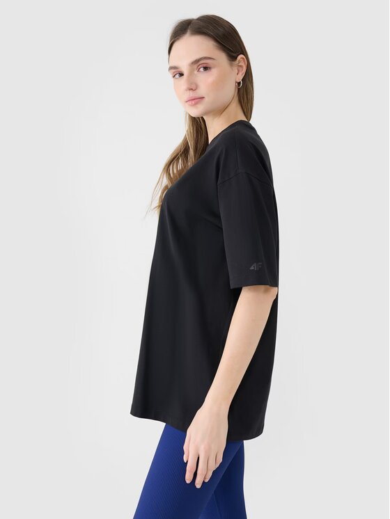 4F 4F T-Shirt 4FRSS25TTSHF2694-20S Czarny Oversize