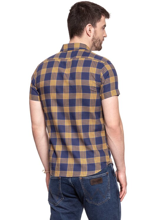 Wrangler Wrangler Camicia SS 1PKT SHIRT Giallo Slim Fit