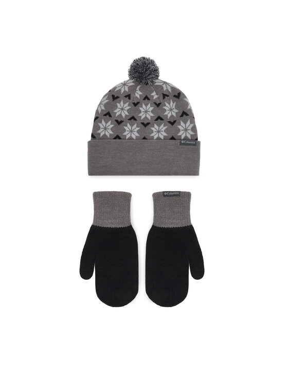 Columbia Columbia Komplekti kuuluvad müts ja kindad Snowflake 2180781 Tumehall