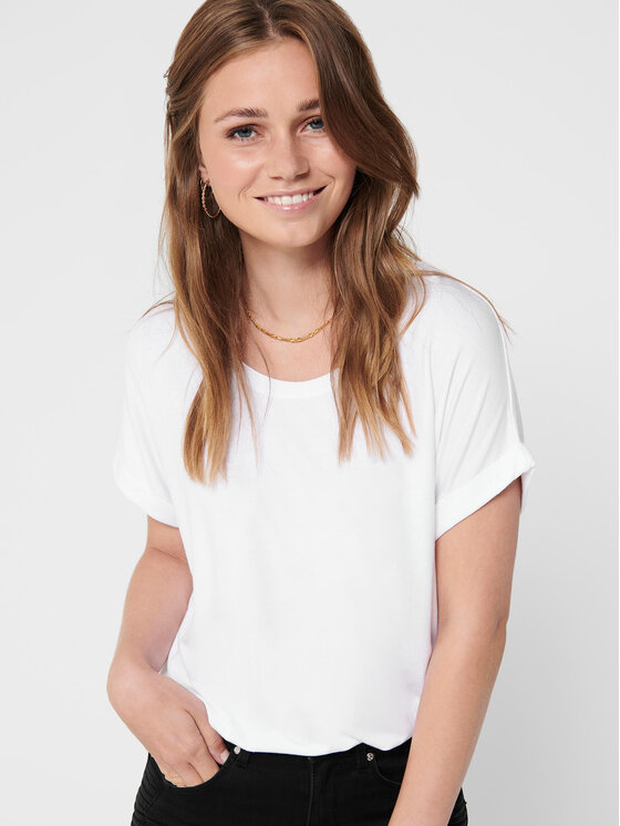 ONLY ONLY T-Shirt Moster 15106662 Biały Loose Fit
