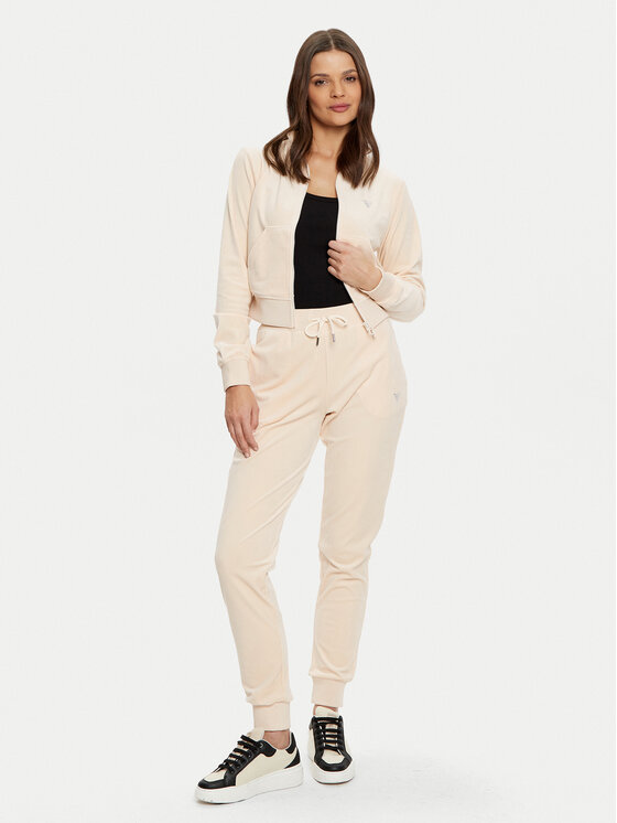 Guess Guess Majica dugih rukava V3BQ22 KBXI2 Écru Regular Fit