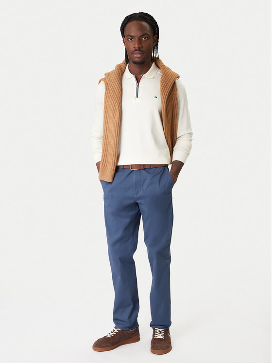 Tommy Hilfiger Tommy Hilfiger Chino nohavice Denton Essential MW0MW40262 Modrá Straight Fit