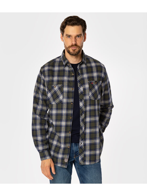 Lee Cooper Lee Cooper Koszula WESLEY Zielony Regular Fit