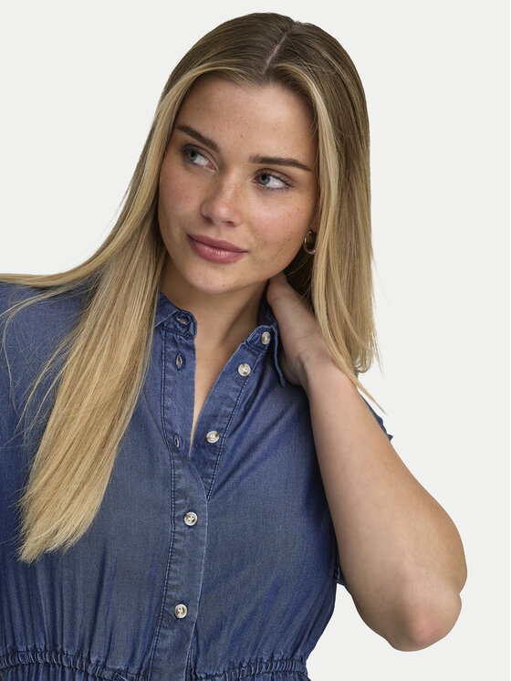 ONLY ONLY Sukienka jeansowa Charis 15363971 Granatowy Regular Fit