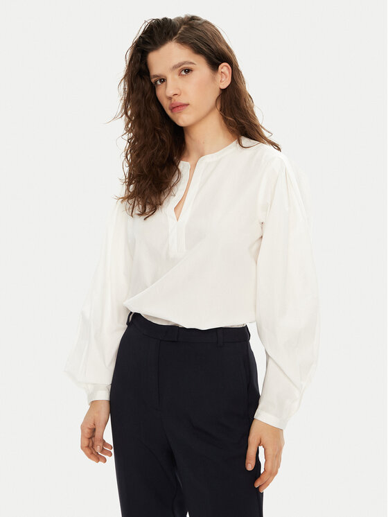 Tommy Hilfiger Tommy Hilfiger Blúz WW0WW44059 Fehér Relaxed Fit