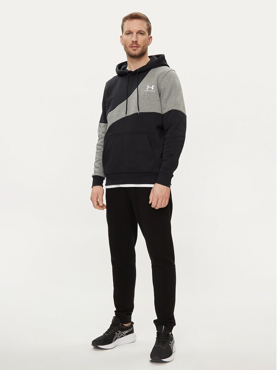 Under Armour Under Armour Funkční mikina Ua Essential Flc Blocked Hd 1383070-001 Černá Loose Fit