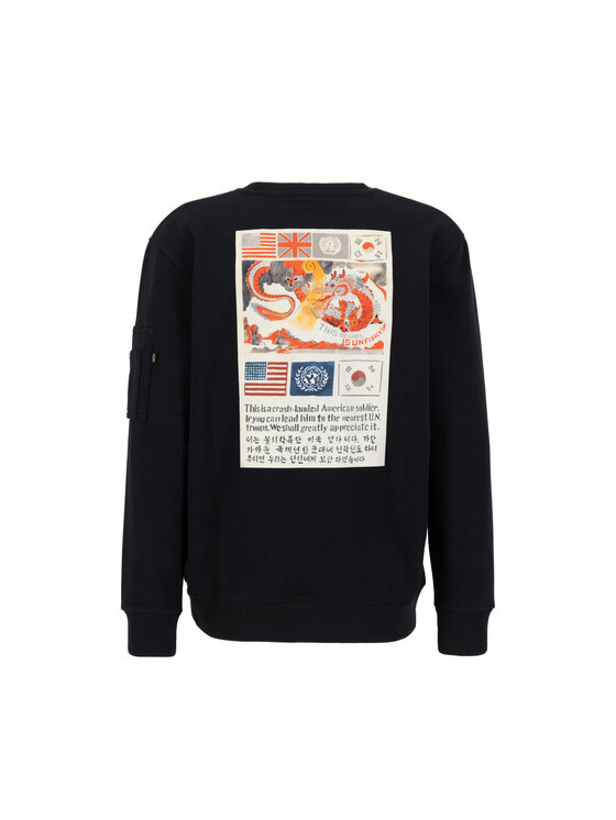 Alpha Industries Alpha Industries Bluza USN Blood Chit Sweatshirt Czarny Regular Fit