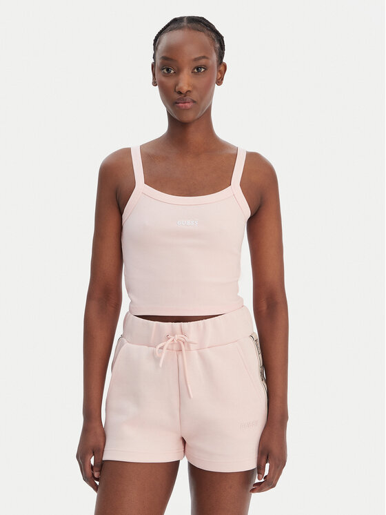 Guess Top V6GP16 K3180 Różowy Regular Fit